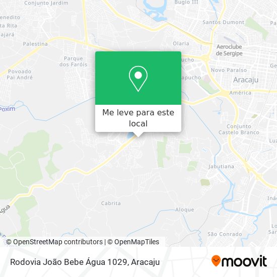 Rodovia João Bebe Água 1029 mapa