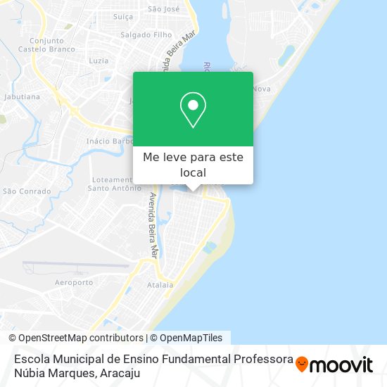 Escola Municipal de Ensino Fundamental Professora Núbia Marques mapa