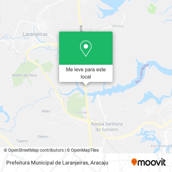 Prefeitura Municipal de Laranjeiras mapa