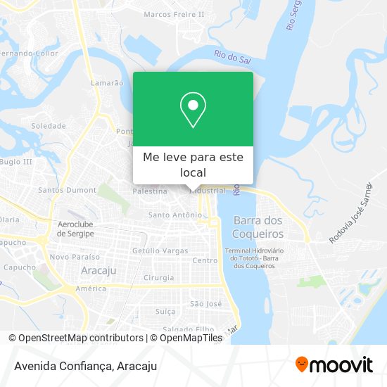 Avenida Confiança mapa