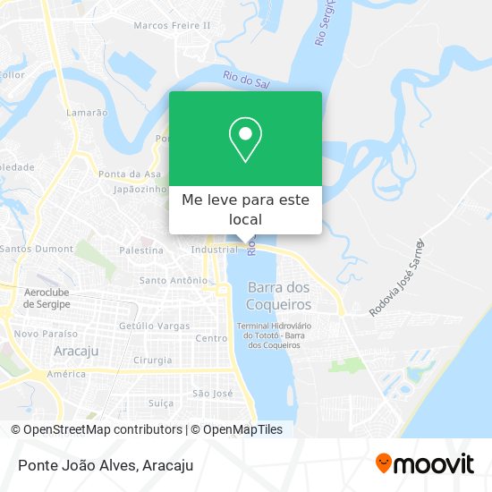 Ponte João Alves mapa
