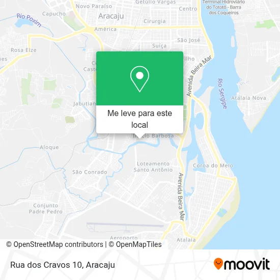 Rua dos Cravos 10 mapa