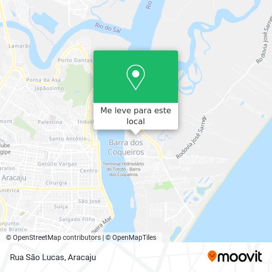 Rua São Lucas mapa