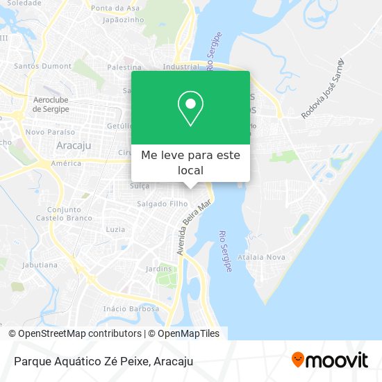 Parque Aquático Zé Peixe mapa