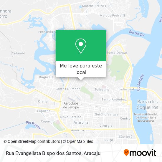 Rua Evangelista Bispo dos Santos mapa