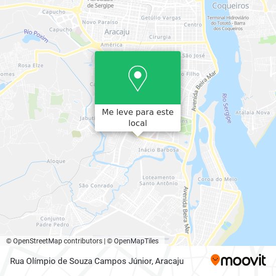 Rua Olímpio de Souza Campos Júnior mapa