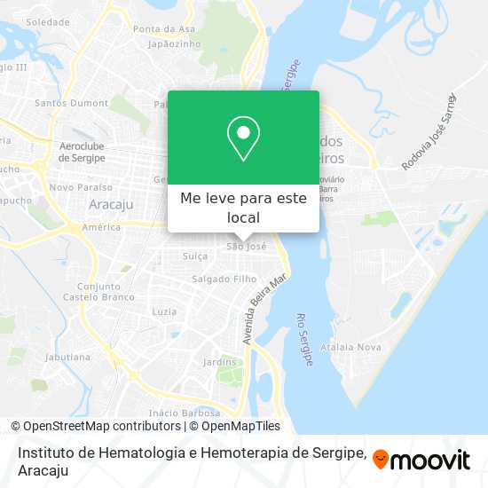Instituto de Hematologia e Hemoterapia de Sergipe mapa