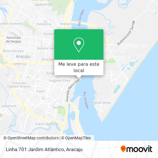 Linha 701 Jardim Atlântico mapa
