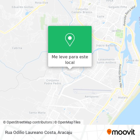 Rua Odílio Laureano Costa mapa