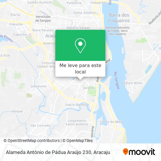 Alameda Antônio de Pádua Araújo 230 mapa