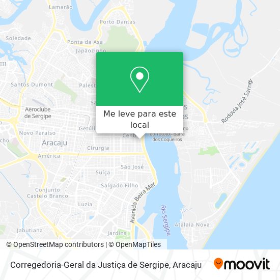 Corregedoria-Geral da Justiça de Sergipe mapa