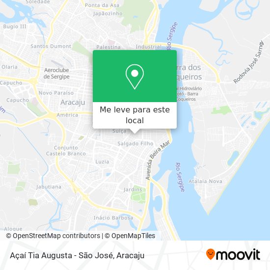 Açaí Tia Augusta - São José mapa