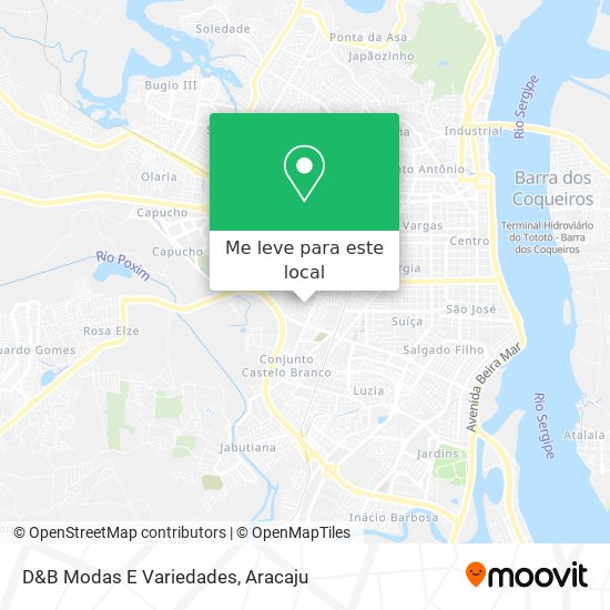D&B Modas E Variedades mapa