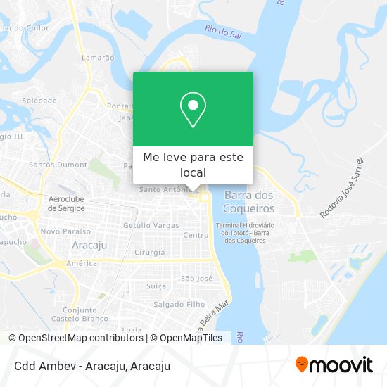 Cdd Ambev - Aracaju mapa