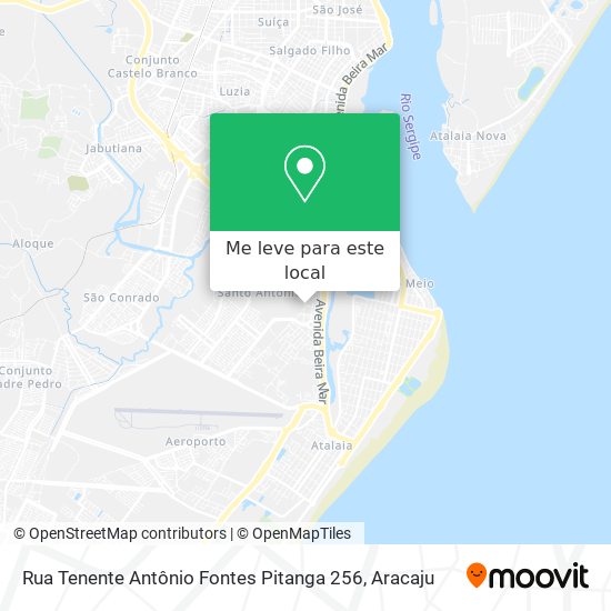 Rua Tenente Antônio Fontes Pitanga 256 mapa