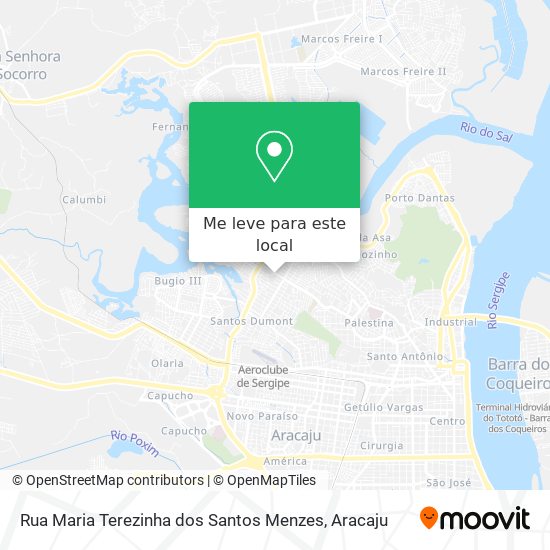 Rua Maria Terezinha dos Santos Menzes mapa