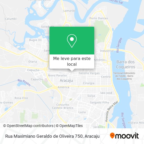 Rua Maximiano Geraldo de Oliveira 750 mapa