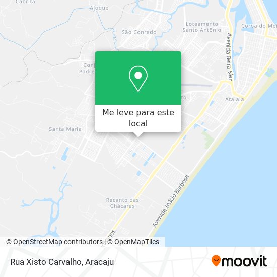 Rua Xisto Carvalho mapa