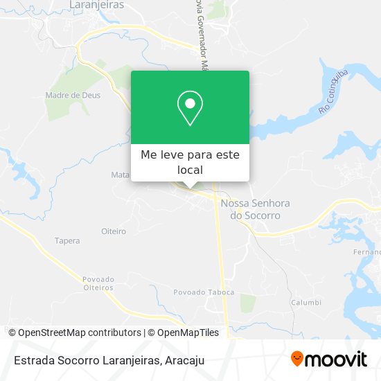 Estrada Socorro Laranjeiras mapa