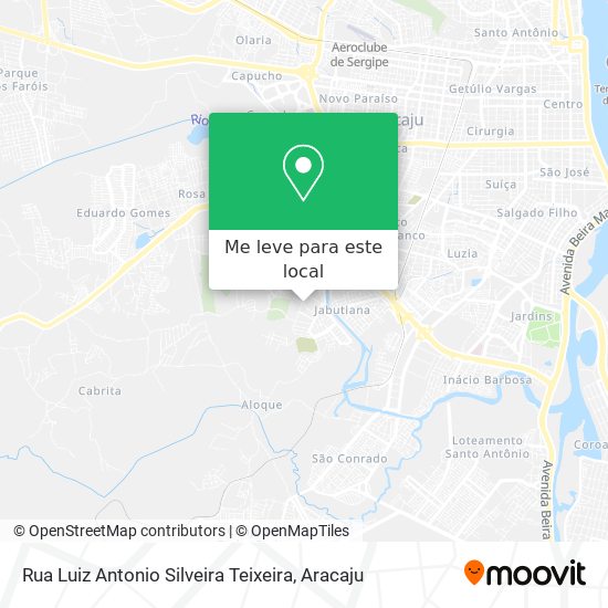 Rua Luiz Antonio Silveira Teixeira mapa