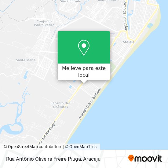 Rua Antônio Oliveira Freire Piuga mapa