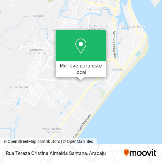 Rua Tereza Cristina Almeida Santana mapa