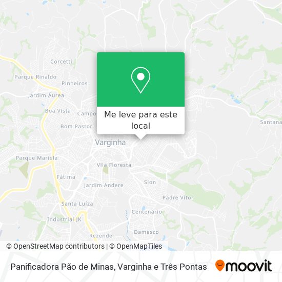 Panificadora Pão de Minas mapa