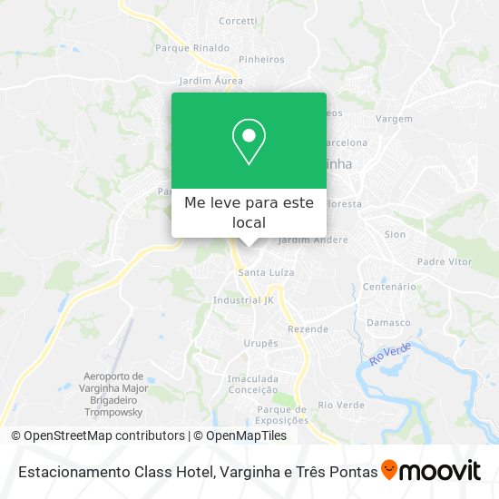 Estacionamento Class Hotel mapa