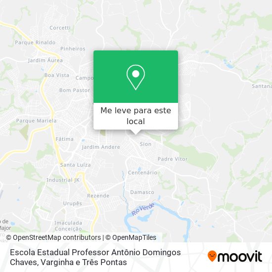 Escola Estadual Professor Antônio Domingos Chaves mapa
