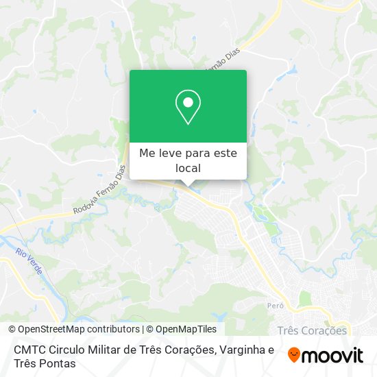 CMTC Circulo Militar de Três Corações mapa