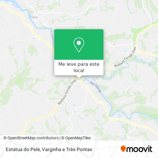 Estátua do Pelé mapa