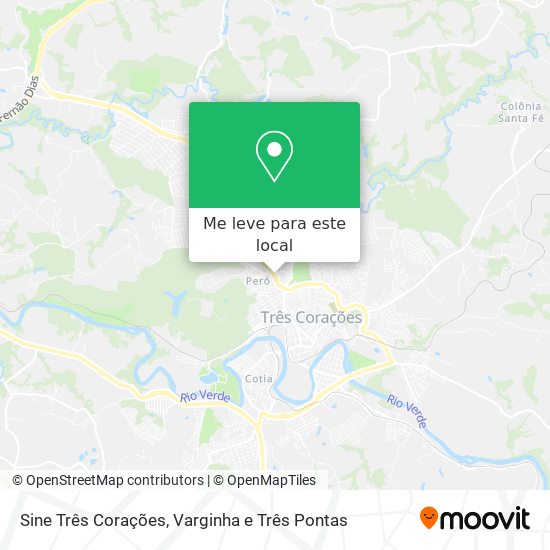 Sine Três Corações mapa