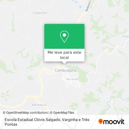 Escola Estadual Clóvis Salgado mapa