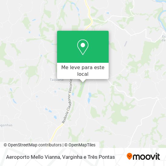 Aeroporto Mello Vianna mapa