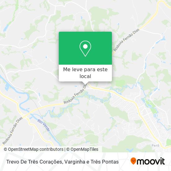 Trevo De Três Corações mapa