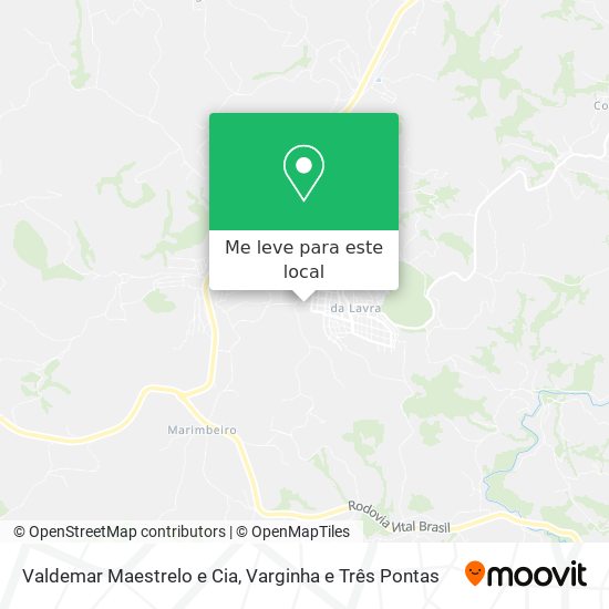 Valdemar Maestrelo e Cia mapa