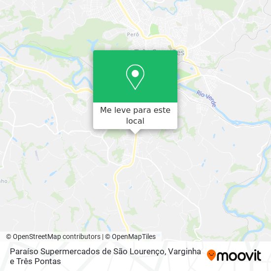 Paraíso Supermercados de São Lourenço mapa