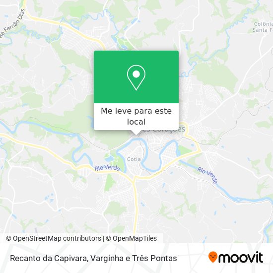 Recanto da Capivara mapa