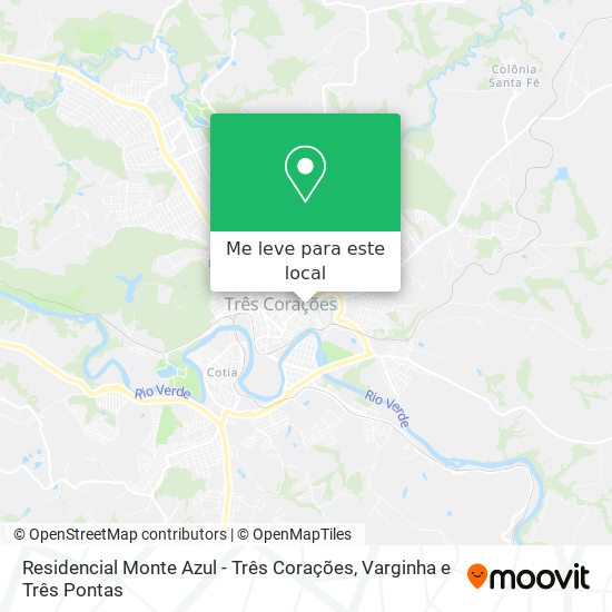 Residencial Monte Azul - Três Corações mapa