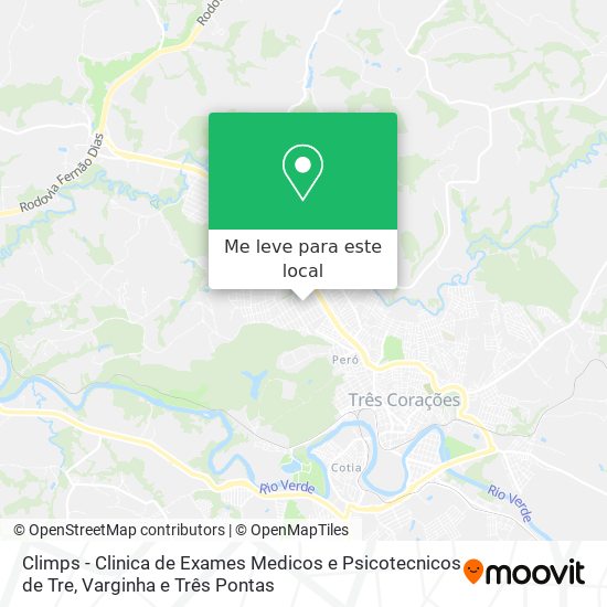 Climps - Clinica de Exames Medicos e Psicotecnicos de Tre mapa
