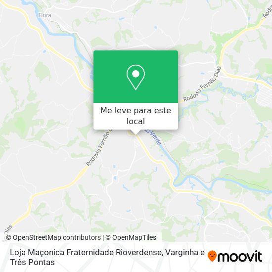 Loja Maçonica Fraternidade Rioverdense mapa