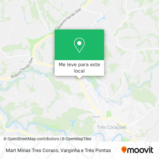 Mart Minas Tres Coraco mapa