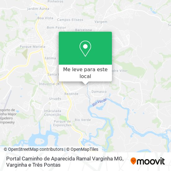 Portal Caminho de Aparecida Ramal Varginha MG mapa