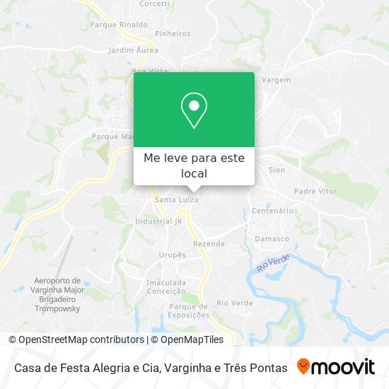Casa de Festa Alegria e Cia mapa