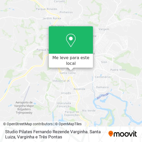 Studio Pilates Fernando Rezende Varginha. Santa Luiza mapa