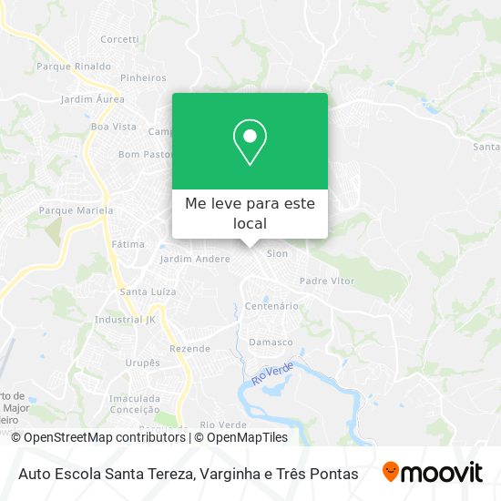 Auto Escola Santa Tereza mapa