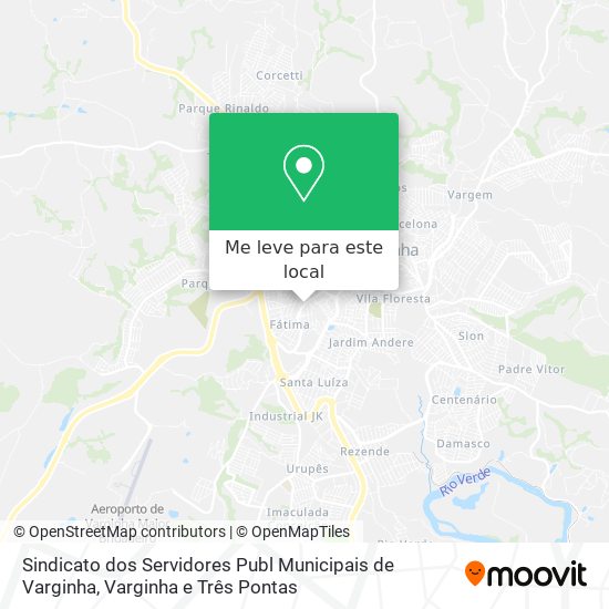 Sindicato dos Servidores Publ Municipais de Varginha mapa