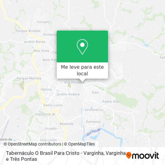Tabernáculo O Brasil Para Cristo - Varginha mapa