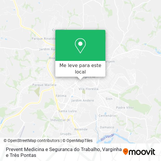 Prevent Medicina e Seguranca do Trabalho mapa