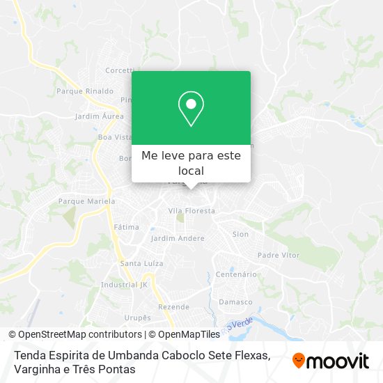Tenda Espirita de Umbanda Caboclo Sete Flexas mapa